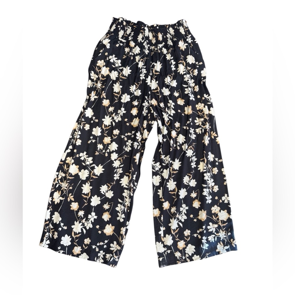 Simply Vera Vera Wang Black and Cream Floral Trousers